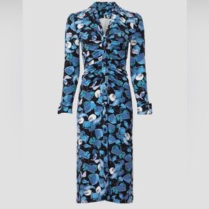 Diane von Furstenberg DVF Sheska floral Midi Dress 4 Passion Petal Star Sapphire